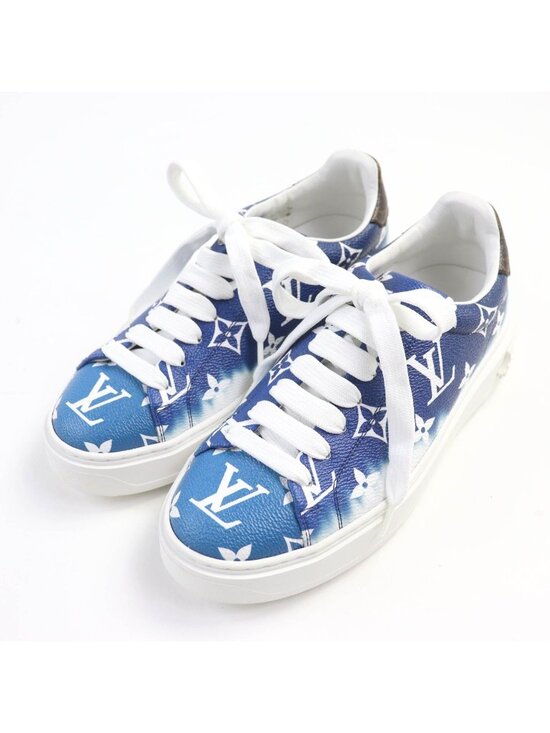 Louis Vuitton Shoes - Louis Vuitton Time Out Line LV Escale Monogram Leather Sneakers Blue